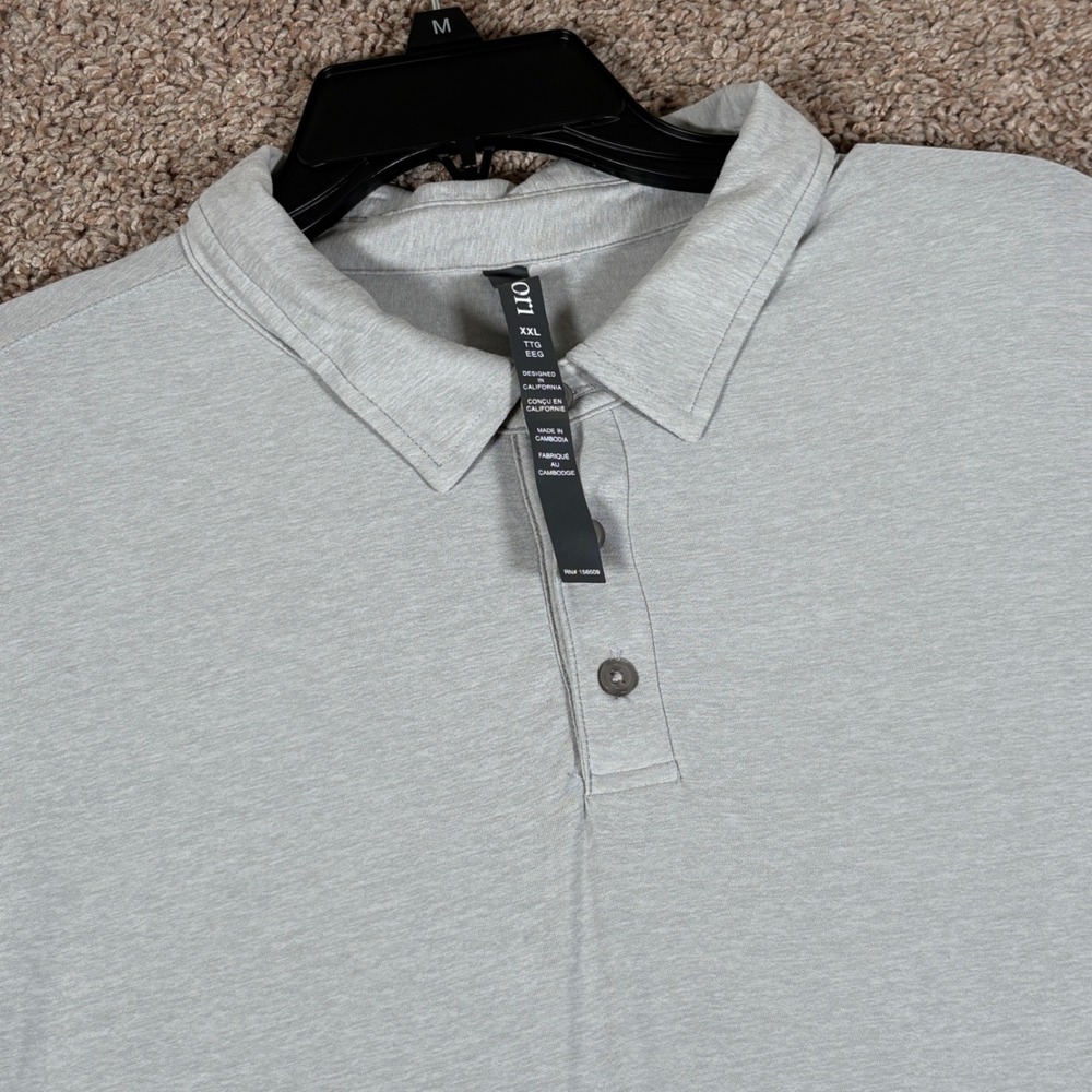 Vuori Strato Tech Polo Shirt Platinum Heather Gray V188 XXL Mens